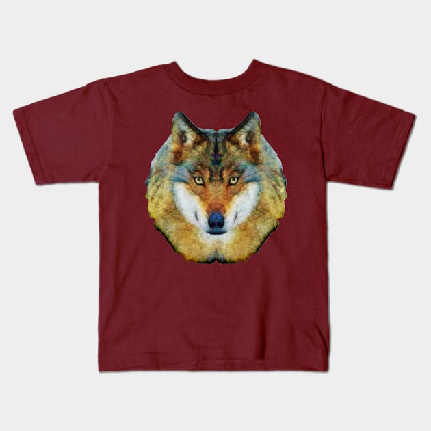 wolfangle Kids T-Shirt by Ancello